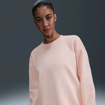 Nike Women's  Sportswear Phoenix Fleece Oversized Crew-neck Sweatshirt In Pink