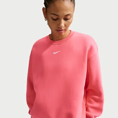 Nike Women's  Sportswear Phoenix Fleece Oversized Crew-neck Sweatshirt In Pink