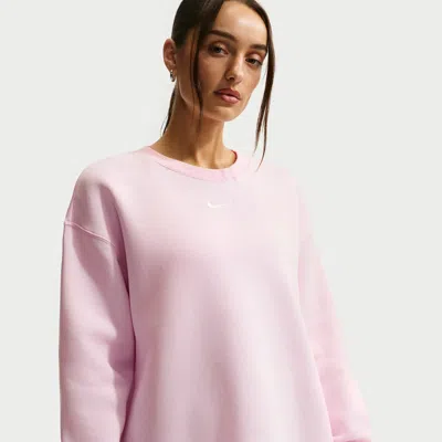 Nike Women's  Sportswear Phoenix Fleece Oversized Crew-neck Sweatshirt In Pink