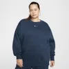 Nike Women's  Sportswear Phoenix Fleece Oversized Crew-neck Sweatshirt (plus Size) In Blue