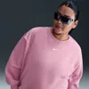 Nike Women's  Sportswear Phoenix Fleece Oversized Crew-neck Sweatshirt (plus Size) In Pink