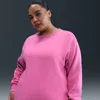 Nike Women's  Sportswear Phoenix Fleece Oversized Crew-neck Sweatshirt (plus Size) In Pink
