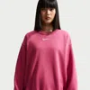 Nike Women's  Sportswear Phoenix Fleece Oversized Crew-neck Sweatshirt In Pink
