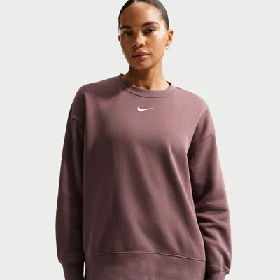 Nike Women's  Sportswear Phoenix Fleece Oversized Crew-neck Sweatshirt In Purple