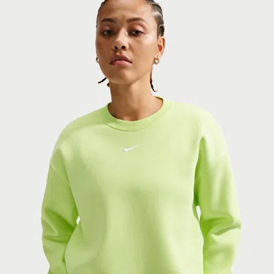 Nike Women's  Sportswear Phoenix Fleece Oversized Crew-neck Sweatshirt In Yellow