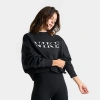 Nike Women's Sportswear Phoenix Fleece Oversized Crewneck Sweatshirt In Black