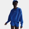 Nike Women's Sportswear Phoenix Fleece Oversized Crewneck Sweatshirt In Blue