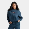Nike Women's Sportswear Phoenix Fleece Oversized Crewneck Sweatshirt In Blue
