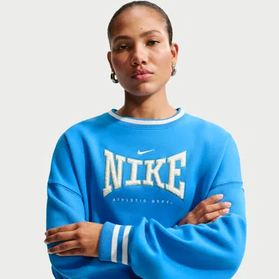 Nike Women's  Sportswear Phoenix Fleece Oversized Crew-neck Sweatshirt In Black