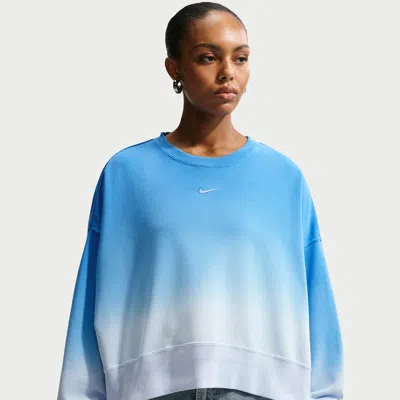 Nike Women's  Sportswear Phoenix Fleece Oversized Crew-neck Sweatshirt In Blue