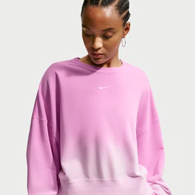 Nike Women's  Sportswear Phoenix Fleece Oversized Crew-neck Sweatshirt In Pink