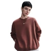 Nike Women's Sportswear Phoenix Fleece Oversized Crewneck Sweatshirt In Red Sepia/sail