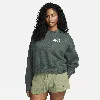 Nike Women's  Sportswear Phoenix Fleece Oversized Cropped Crew-neck Sweatshirt In Green