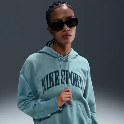 Nike Women's  Sportswear Phoenix Fleece Oversized French Terry Hoodie In Blue