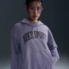Nike Phoenix Fleece Oversized Retro Logo Hoodie In Purple