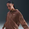 Nike Women's  Sportswear Phoenix Fleece Oversized Full-zip Hoodie In Brown