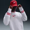 Nike Sportswear Phoenix Embroidered Oversize Long Fleece Sweatshirt In Brown