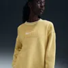 Nike Women's  Sportswear Phoenix Fleece Oversized Graphic Crew-neck Sweatshirt In Yellow