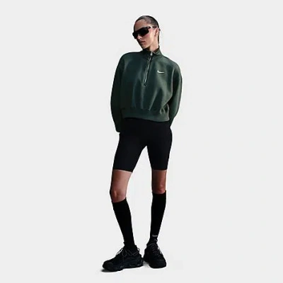 NIKE NIKE WOMEN'S SPORTSWEAR PHOENIX FLEECE OVERSIZED HALF-ZIP CROP SWEATSHIRT