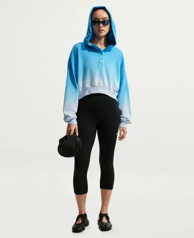 Nike Women's Sportswear Phoenix Fleece Oversized Henley Hoodie In Multi
