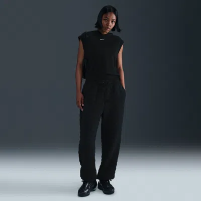 Nike Women's  Sportswear Phoenix Fleece Oversized High-waisted Jacquard Pants In Black