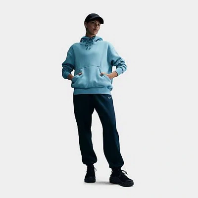 Nike Women's Sportswear Phoenix Fleece Oversized High-waisted Jogger Pants In Armory Navy/sail