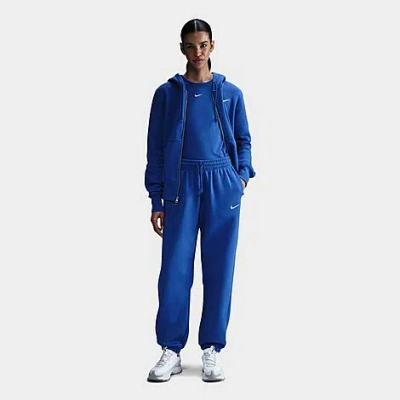 Nike Women's Sportswear Phoenix Fleece Oversized High-waisted Jogger Pants In Game Royal/sail