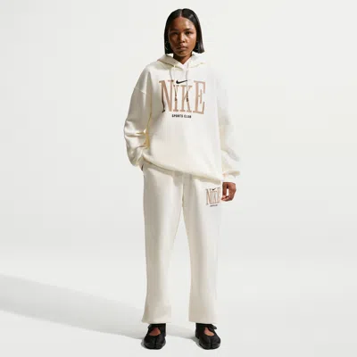 Nike Women's  Sportswear Phoenix Fleece Oversized High-waisted Jogger Pants In White