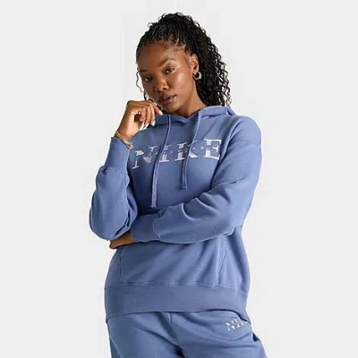 Nike Women's Sportswear Phoenix Fleece Oversized Pullover Hoodie In Blue