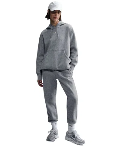Nike Women's Sportswear Phoenix Fleece Oversized Pullover Hoodie In Gray