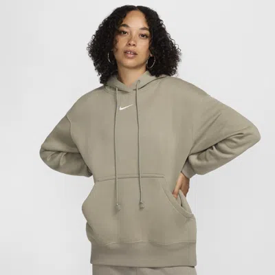 Nike Women's  Sportswear Phoenix Fleece Oversized Pullover Hoodie In Light Army/sail