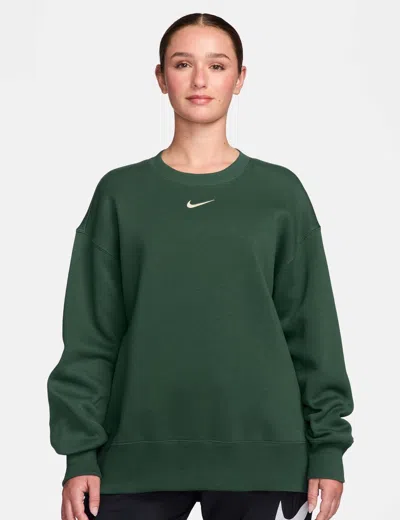 Nike Women's Sportswear Phoenix Fleece Oversized Sweatshirt In Green