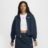 Nike Women's  Sportswear Phoenix Fleece Oversized Track Jacket In Armory Navy/sail