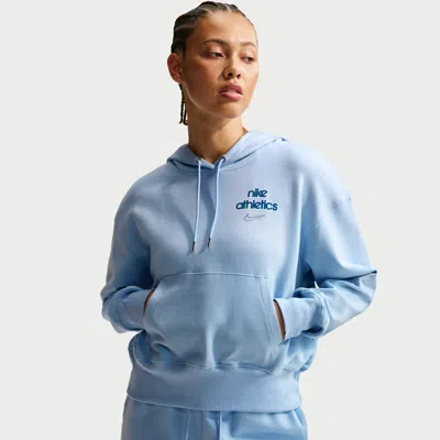 Nike Women's  Sportswear Phoenix Fleece Pull-over Hoodie In Blue