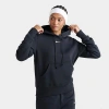 Nike Phoenix Fleece-lined Embroidered Cotton-blend Jersey Hoodie In Black
