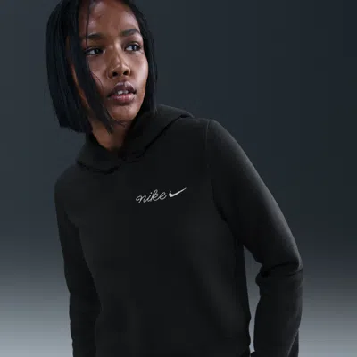 Nike Women's  Sportswear Phoenix Fleece Shrunken Hoodie In Black