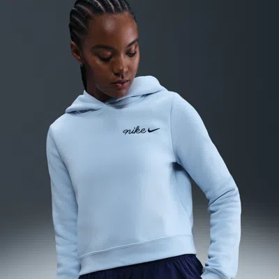 Nike Women's  Sportswear Phoenix Fleece Shrunken Hoodie In Blue