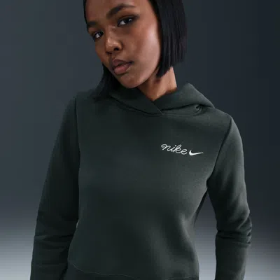 Nike Women's  Sportswear Phoenix Fleece Shrunken Hoodie In Green