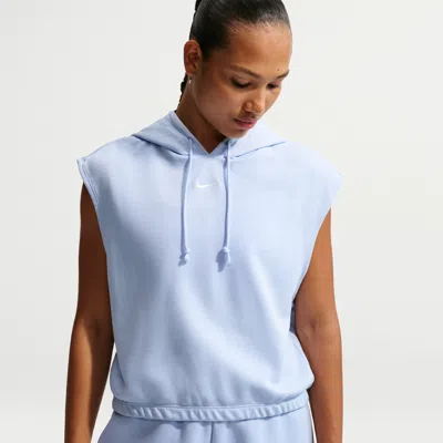 Nike Women's  Sportswear Phoenix Fleece Sleeveless Top In Blue