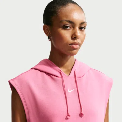 Nike Women's  Sportswear Phoenix Fleece Sleeveless Top In Pink