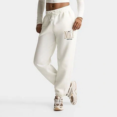 Nike Women's Sportswear Phoenix Fleece Sports Club Oversized High-waisted Jogger Pants In Brown