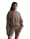 Nike Women's Sportswear Phoenix Fleece Sweatshirt In Mink Brown/sail 