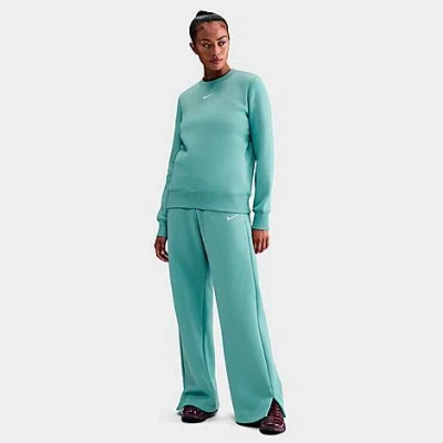 Nike Women's Sportswear Phoenix Fleece Wide-leg Sweatpants In Blue