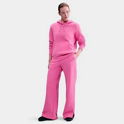 Nike Women's Sportswear Phoenix Fleece Wide-leg Sweatpants In Pink