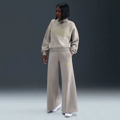 Nike Women's  Sportswear Phoenix Fleece Wide-leg Sweatpants In White