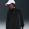 Nike Women's  Sportswear Phoenix Plush Cozy Fleece Oversized Mock-neck Top In Black