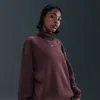 Nike Women's  Sportswear Phoenix Plush Cozy Fleece Oversized Mock-neck Top In Red