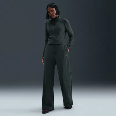 Nike Women's  Sportswear Phoenix Plush High-waisted Wide-leg Cozy Fleece Pants In Green
