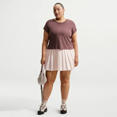 Nike Women's  Sportswear Pleated Skirt (plus Size) In Brown