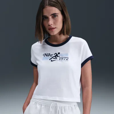 Nike Women's  Sportswear Ringer T-shirt In White